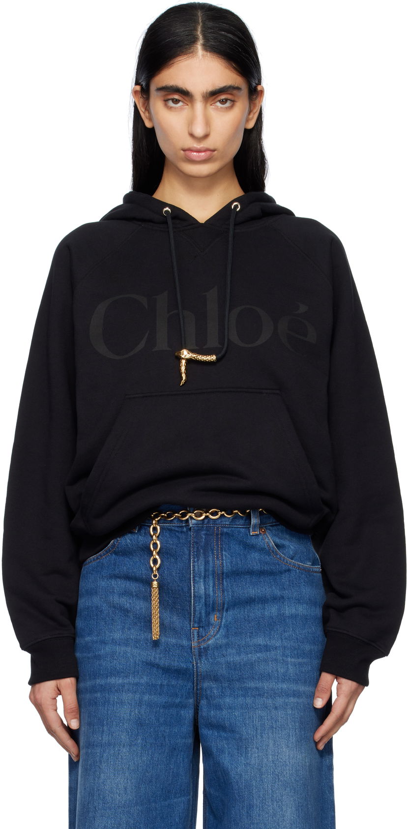 Huppari CHLOÉ Chloé Generous Logo Hoodie Musta | CH25SJH10189