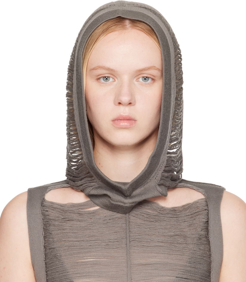 Villapaita Rick Owens Rick Owens Hollywood Jera Knitted Hood Harmaa | RO01E7481 KGRIDM