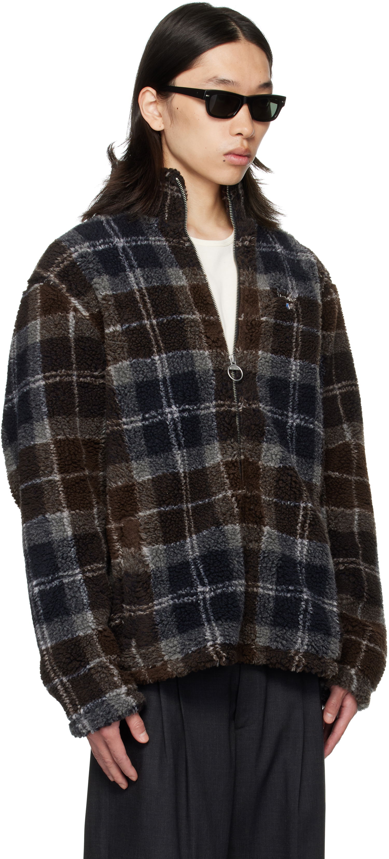 Takki Barbour Barbour Tartan Sherpa Fleece Jacket Ruskea | MFL0187TN38, 1