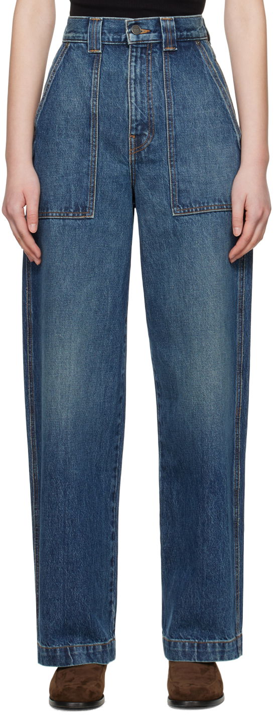 Jeans Khaite Blue 'The Hewitt' Jeans Tummansininen | 1143908005