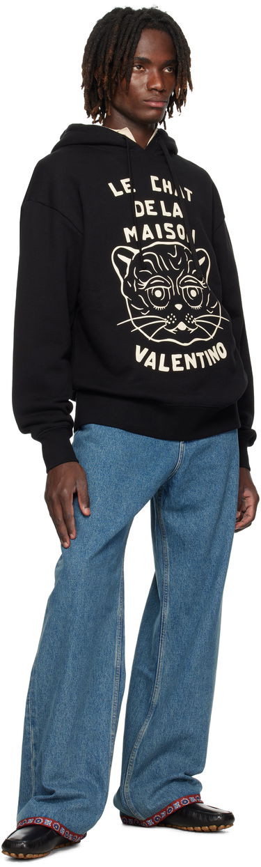 Huppari Valentino Valentino 'Le Chat De La Maison' Print Hoodie Musta | 7V3MF28NB33, 3