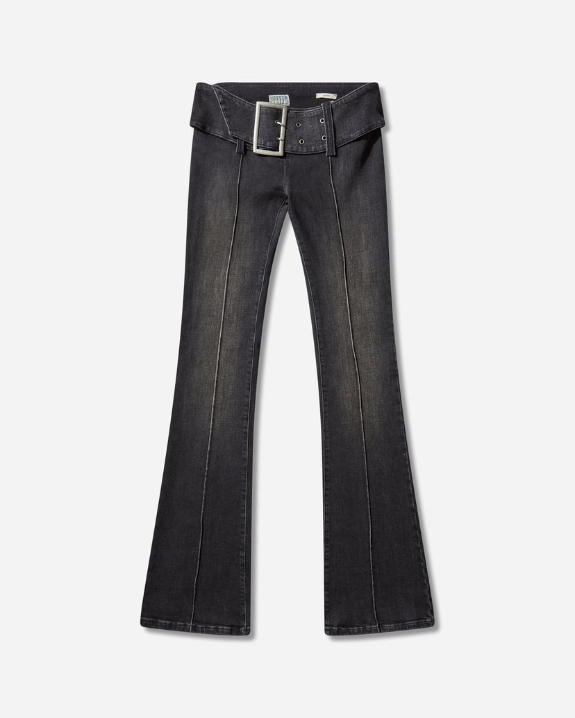 Jeans GUESS Belted Bootcut Pants Sanded Wash Musta | W5BA2ED0231 GUBS