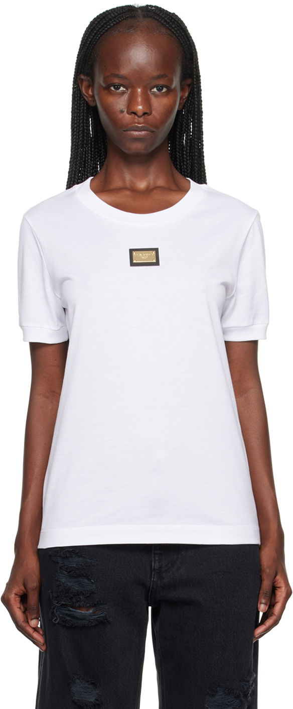 T-paita Dolce & Gabbana White 'DG' T-Shirt Valkoinen | F8N08T FU7EQ