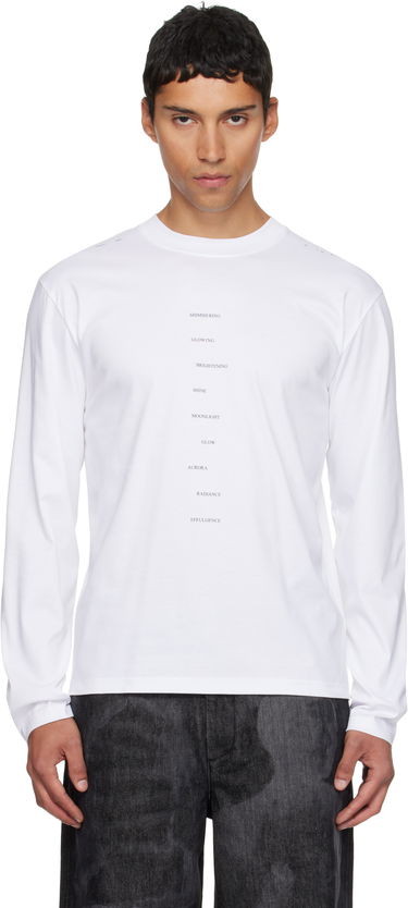 T-paita HELIOT EMIL HELIOT EMIL Effulgence Long Sleeve T-Shirt Valkoinen | AW25_M_09_149_WHT02, 0