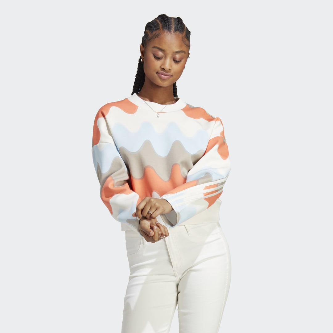 Huppari adidas Performance x Marimekko Future Icons 3-Stripes Hoodie Valkoinen | IC6351, 0