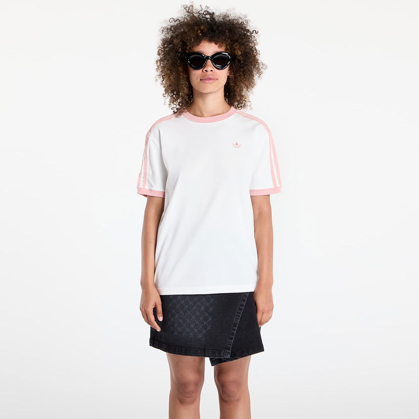 T-paita adidas Originals adidas Originals Ruffle 3-Stripes Tee Valkoinen | KC8821
