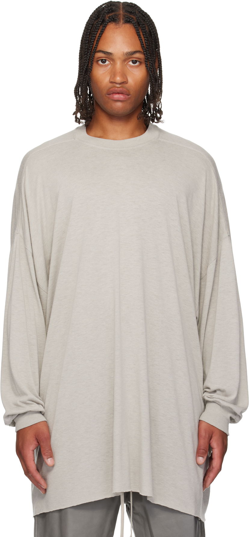 T-paita Rick Owens Rick Owens Concordians Tommy Long Sleeve T-Shirt Harmaa | RU02E1276 JR