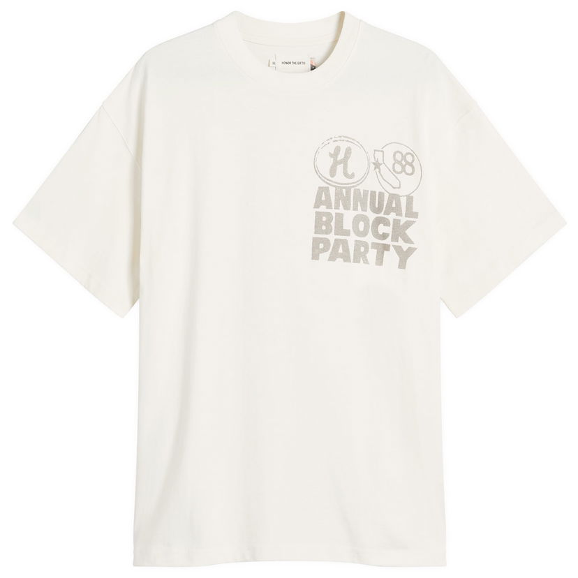 T-paita Honor The Gift Annual Block Party T-Shirt Valkoinen | HTG250241-BON
