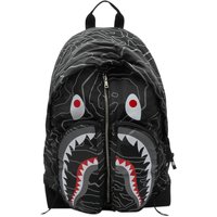 Reppu BAPE Layered Line Camo Shark Day Pack Musta | 001BAJ801002M-BLK, 1