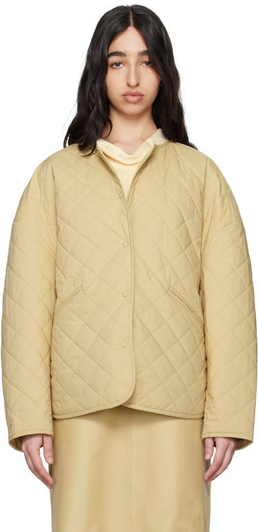 Puffer takki TOTEME TOTEME Quilted Snap Button Jacket Beige | 242-WRO1116-FB0157, 0