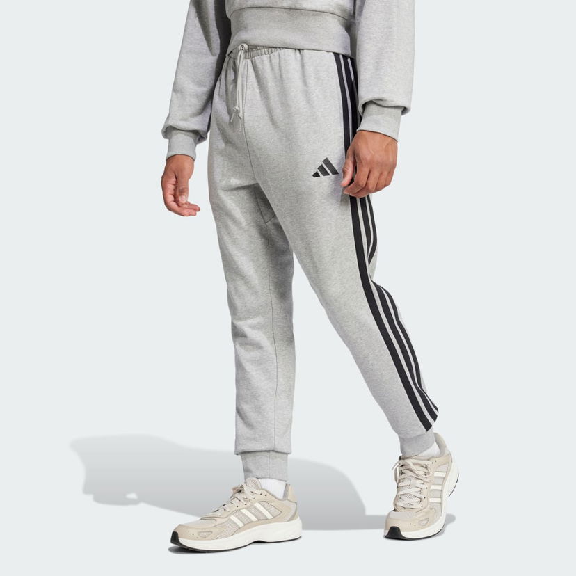 Verryttelyhousut adidas Performance Essentials 3-Stripes French Terry Joggers Harmaa | JE6346