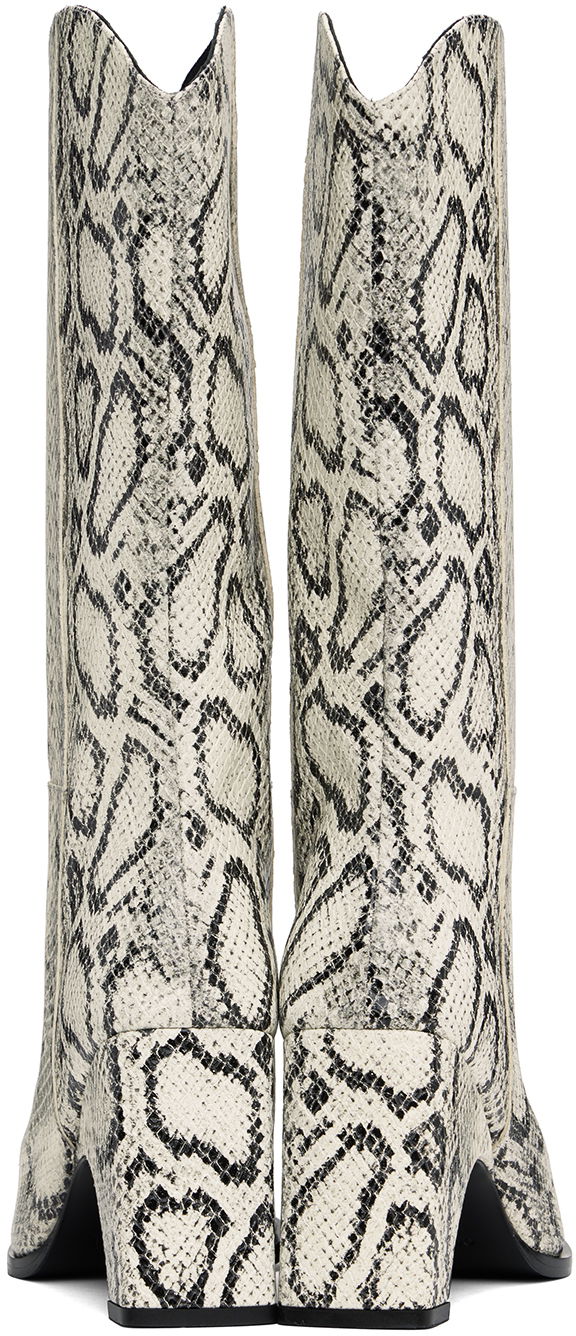 Tennarit ja kengät Coperni Snake Print Bridge Cowboy Boots Valkoinen | COPSH16F6003, 1
