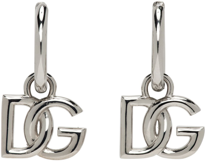 Korvakorut Dolce & Gabbana Silver Logo Earrings Metallinen | WEN5L3W1111
