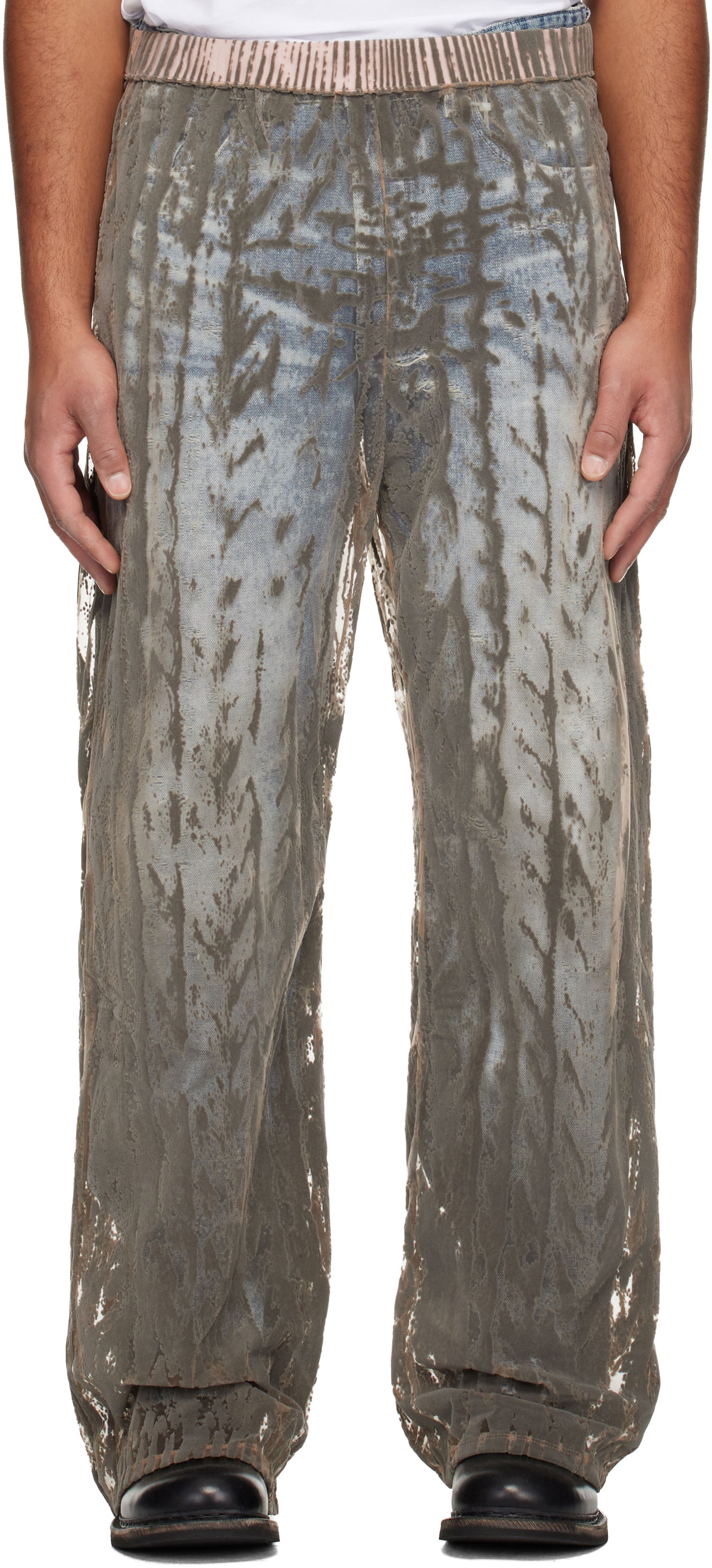 Housut Diesel P-Egaso Distressed Textured Trousers Monivärinen | A21590-0SLCQ-98BA, 0