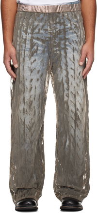 P-Egaso Distressed Textured Trousers