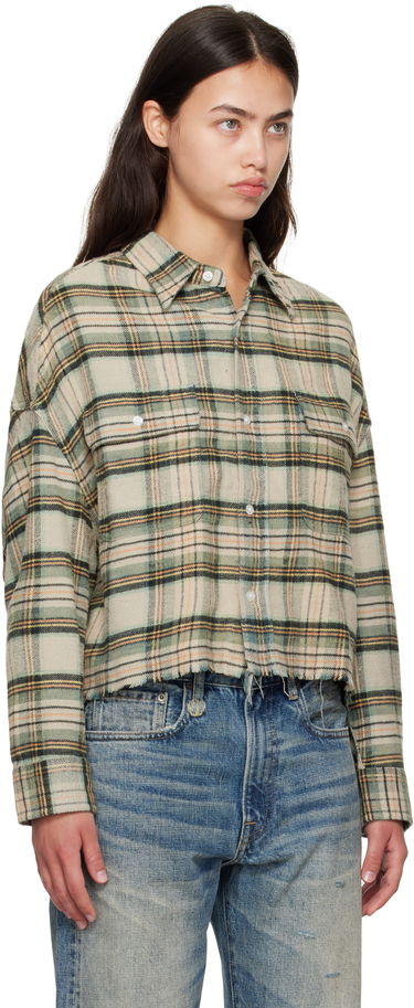 Paita R13 R13 Cropped Plaid Shirt Vihreä | R13W7298-R558B, 1