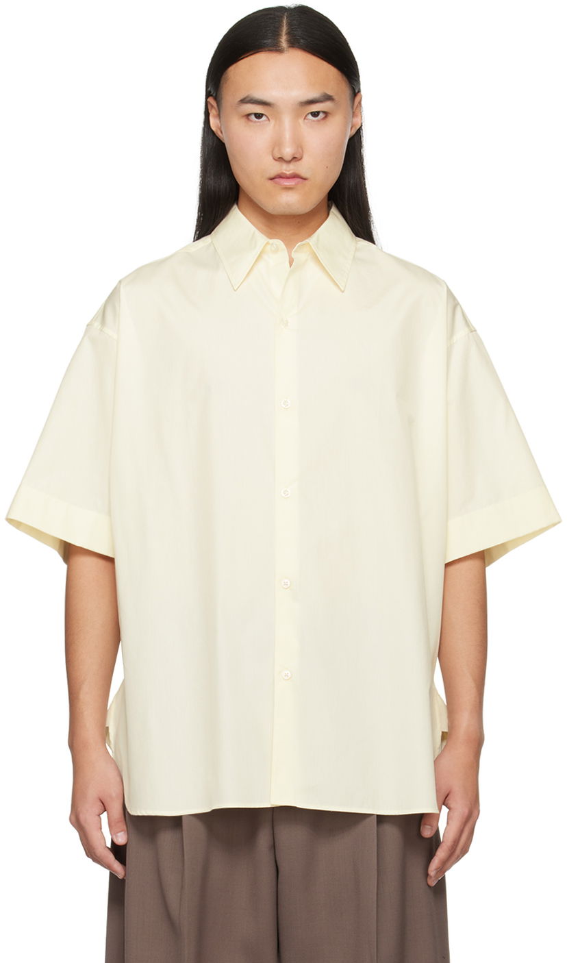 Paita Studio Nicholson Studio Nicholson Sorono Short Sleeve Shirt Keltainen | SORONO SNM - 883