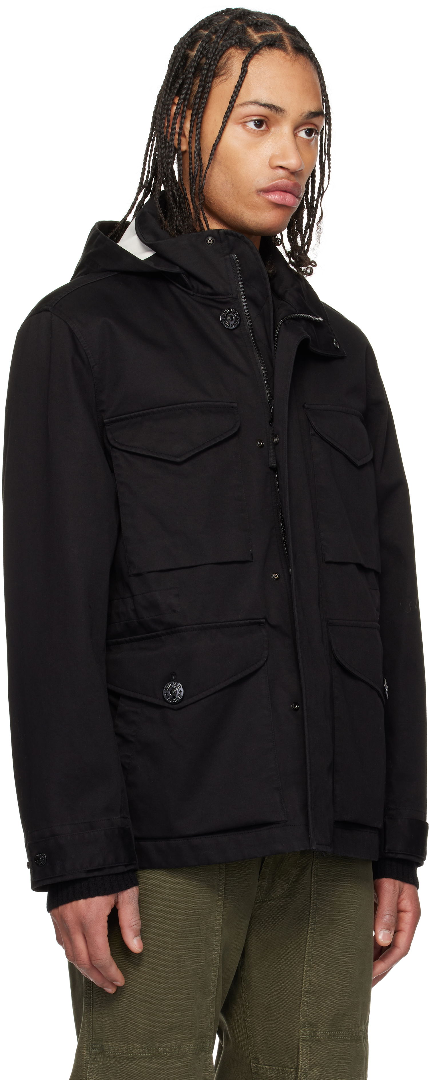 Parka Stone Island Stone Island Field Raso Gommato 3L Jacket Musta | K1S15 4100064 S0034, 1