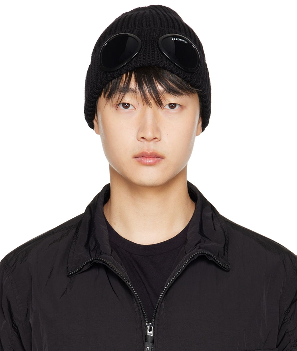 Pipo C.P. Company Merino Wool Goggle Beanie Musta | 13CMAC122A-005509A, 0