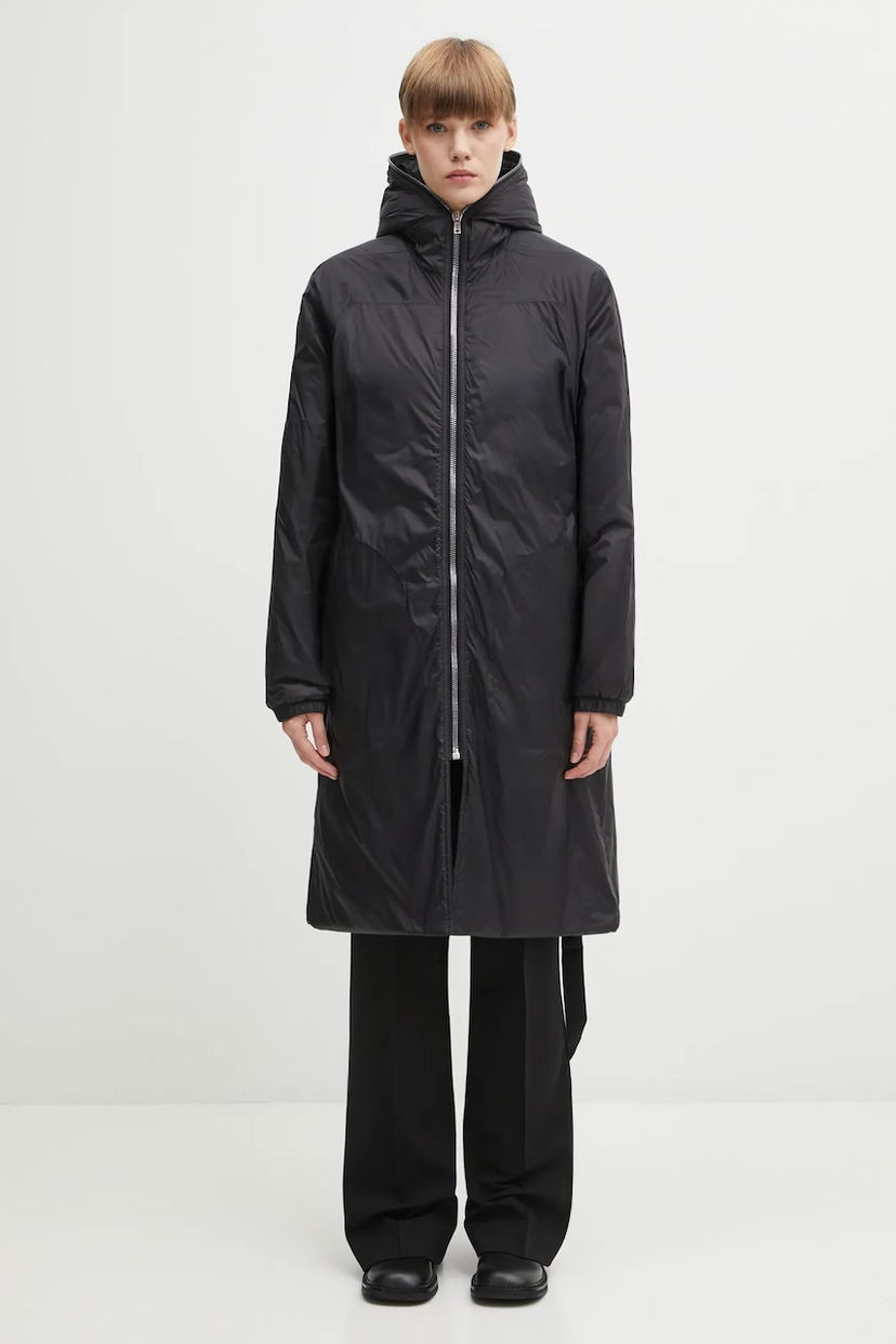Tuulitakki Rick Owens Rick Owens DRKSHDW Long Hooded Sealed Windbreaker Musta | DS02E7923.NP
