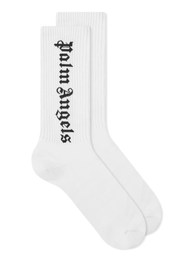 Sukat Palm Angels Logo Socks Valkoinen | PMRA001C99FAB0020110