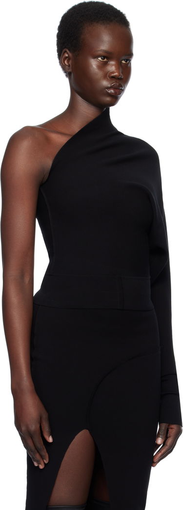 Mekko Rick Owens Rick Owens Hollywood One Shoulder Asymmetrical Top Musta | RP01E7691 KST, 1