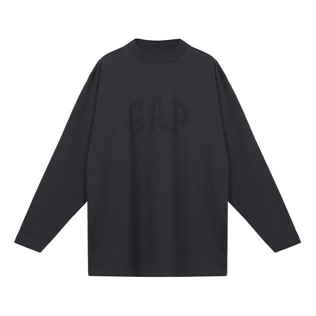 T-paita GAP Long Sleeve T-Shirt Engineered by Balenciaga Dove Musta | YEEZY-SS22-018