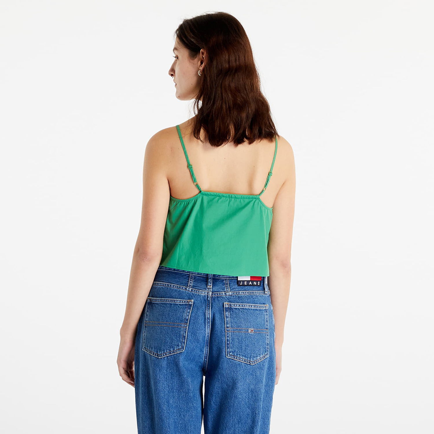 Tankkitoppi Tommy Hilfiger Poplin Strappy Top Vihreä | DW0DW15200 LY3, 1