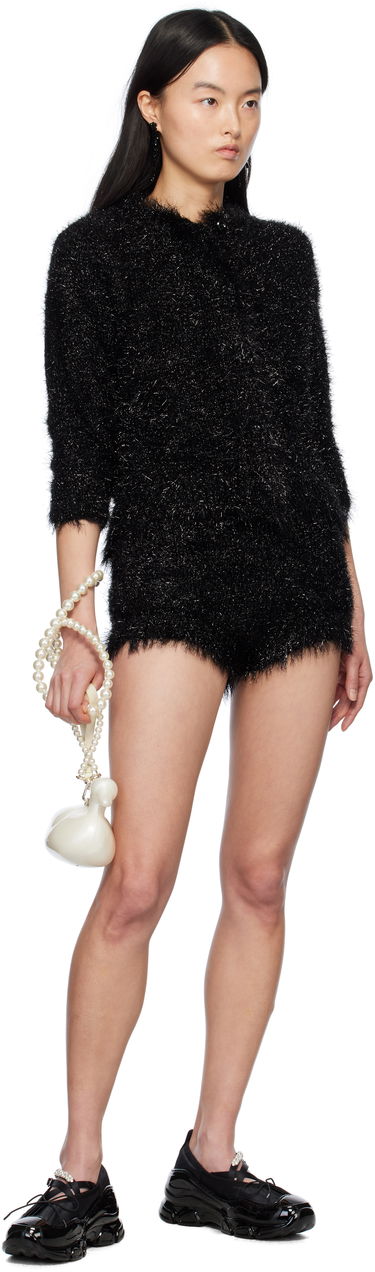 Haalari Simone Rocha Simone Rocha Tinsel Knit Cardigan Musta | PRMK2 0664, 3