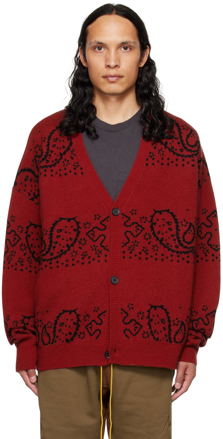 Villapaita Rhude Rhude Bandana Cardigan Punainen | RHFW22GA10173109