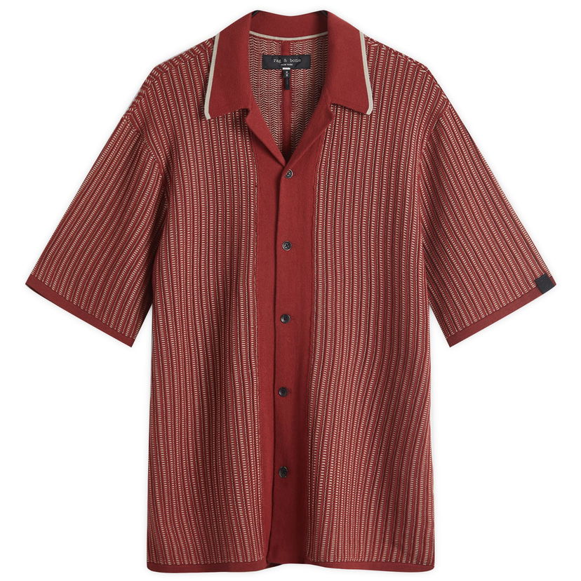 Paita rag & bone Harris Knit Vacation Shirt Punainen | MBS24H032BC32