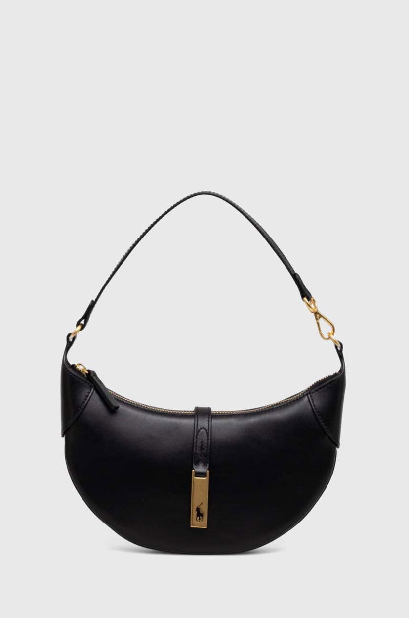 Käsilaukku Polo by Ralph Lauren Polo Ralph Lauren Leather Shoulder Bag Musta | 428871248