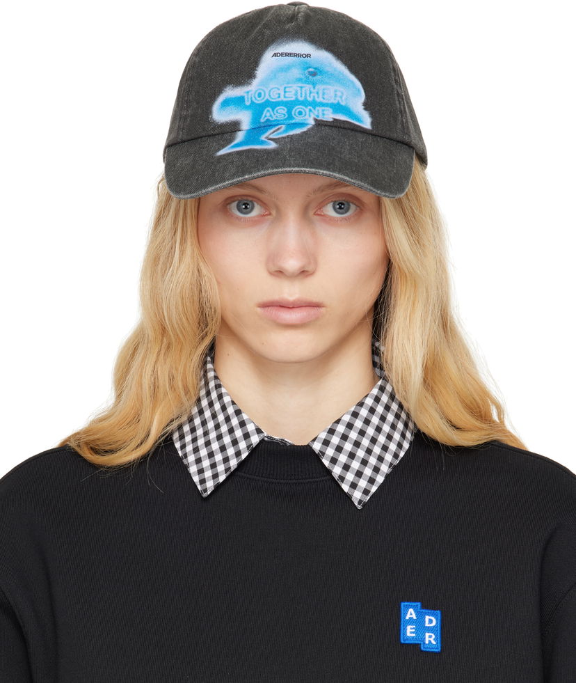 Korkki ADER ERROR ADER error Faded Denim Cap Musta | BO01SSHW0217BK