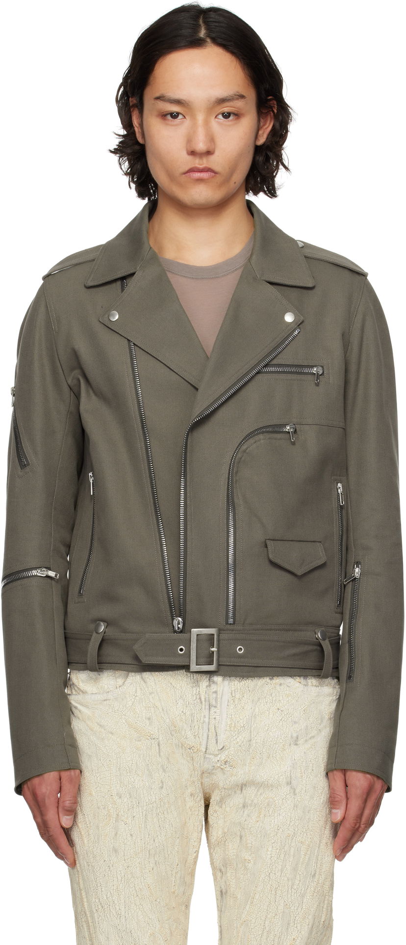 Takki Rick Owens Rick Owens Hollywood Bauhaus Stooges Jacket Vihreä | RL01E5717 CTES
