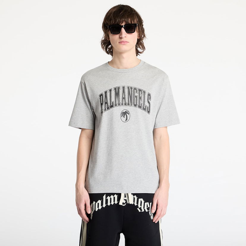 T-paita Palm Angels Palm Angels College Palm Slim T-Shirt Harmaa | PMAA089S25JER0010810