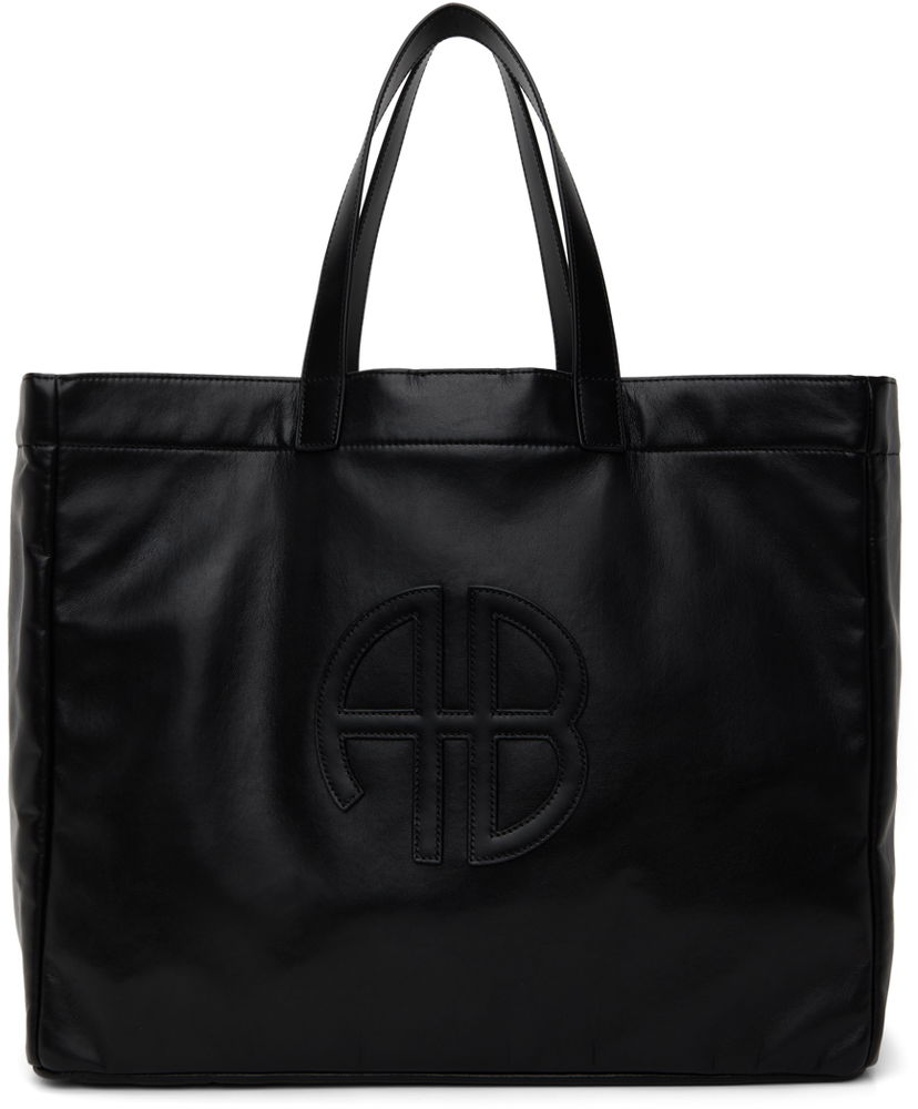 Kangaskassi Anine Bing Large Leather Tote Bag Musta | A-13-2148-005