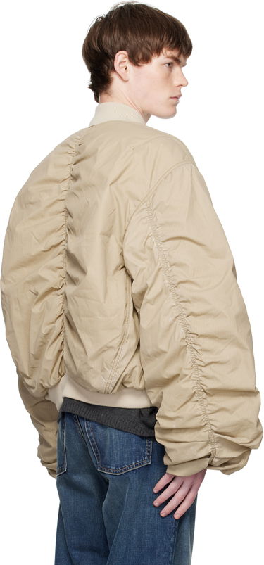 Bomber-takki We11done We11done Washed Nylon Bomber Jacket Beige | WD-JP2-25-059-U-BG, 2