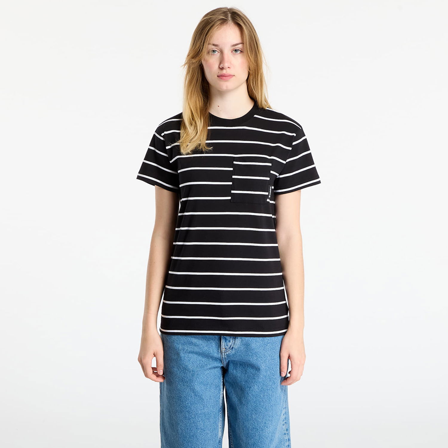 T-paita Horsefeathers T-Shirt Pyper Top Striped Musta | SW957C, 0