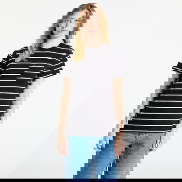 T-paita Horsefeathers T-Shirt Pyper Top Striped Musta | SW957C, 0