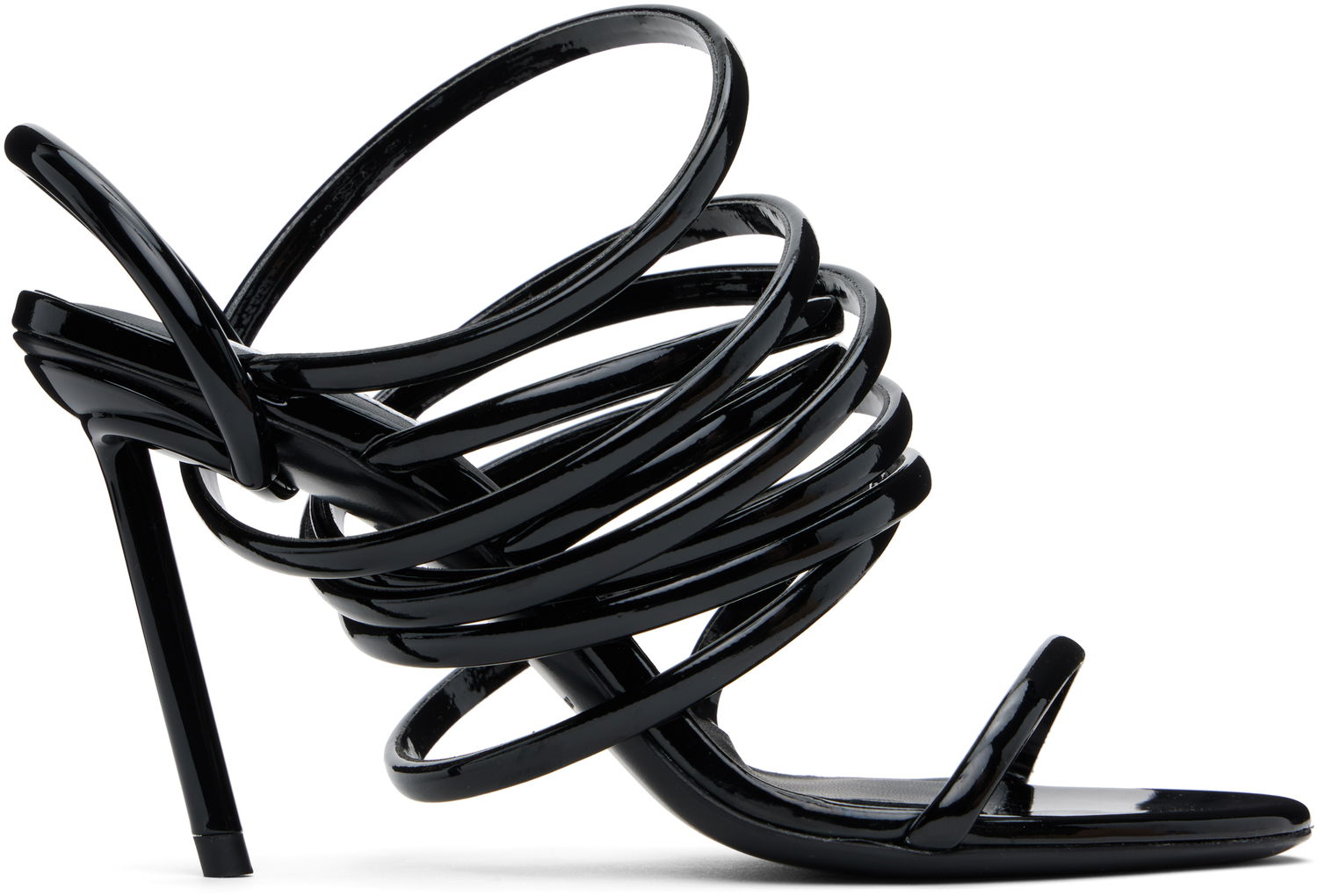 Tennarit ja kengät Alaïa ALAÏA Glossy Multistrap Stiletto Heel Sandals Musta | AA3S118TK049, 0