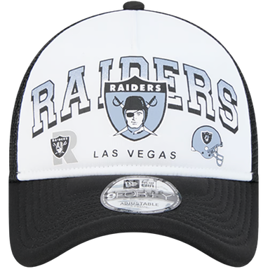 Korkki New Era NFL Las Vegas Raiders Retro Wordmark 9FORTY A-Frame Trucker Cap Valkoinen | 60573567, 3