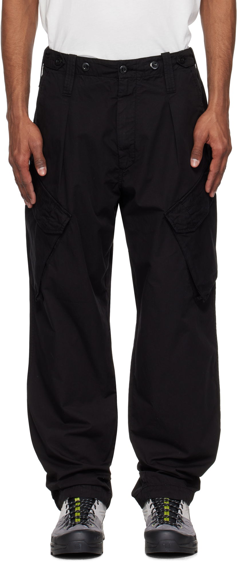 Cargo housut C.P. Company C.P. Company Loose Cargo Gabardine Pants Musta | 18CMPA286A-110340O