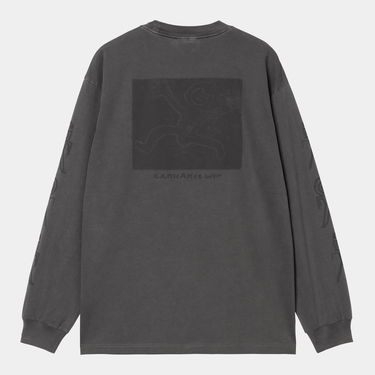 T-paita Carhartt WIP Long Sleeve Terrestrial T-Shirt Harmaa | I035227_9, 1