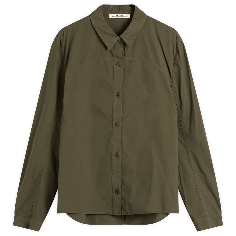 Paita YMC Kengo Shirt, Size X-Small Vihreä | Q2ZAB-30