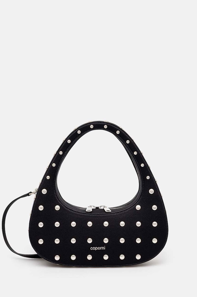 Olkalaukku Coperni Studded Swipe Baguette Bag Musta | COPBA60STF9003