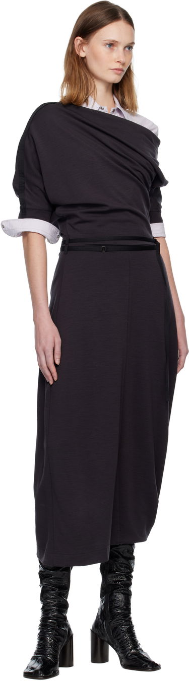 Tennarit ja kengät LEMAIRE Glove 80 Crinkled Patent Over-the-Knee Block Heel Boots Musta | FO0215 LL0156, 4