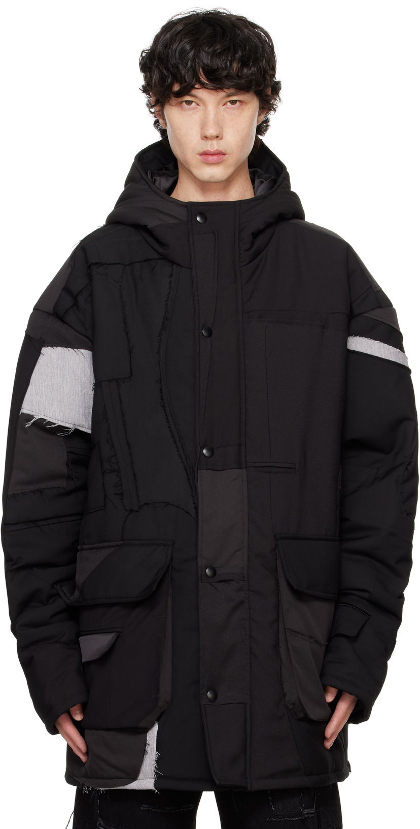 Puffer takki Who Decides War Fragmented Jacket Musta | 1130910002FW24