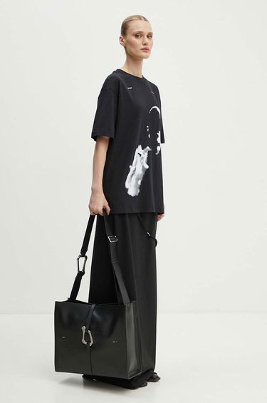 T-paita HELIOT EMIL Abstract Portrait Print T-Shirt Musta | HE.M.09.041.C07, 3