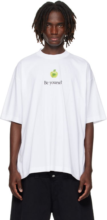 T-paita VETEMENTS Vetements 'Be Yourself' Oversized T-Shirt Valkoinen | UH76TR350W, 0