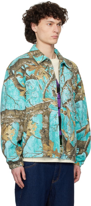 Tuulitakki Awake NY Awake NY Frayed Script Coach Jacket Turkoosi | AWK-SP25-OT004, 1